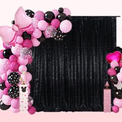 Black Sequin Backdrop 
