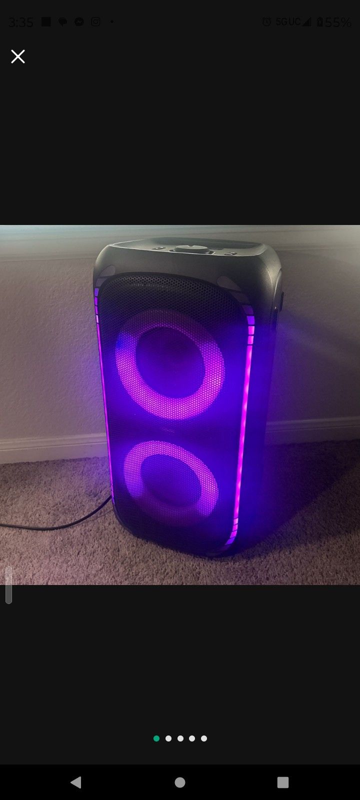 onn Portable Bluetooth Party Speaker Gen 2 Excellent Condition