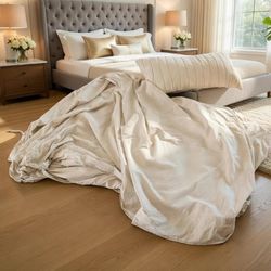 Pottery Barn linen Duvet 2 Shams And An Insert