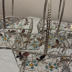 3 new metal Easter baskets. Small medium and large.