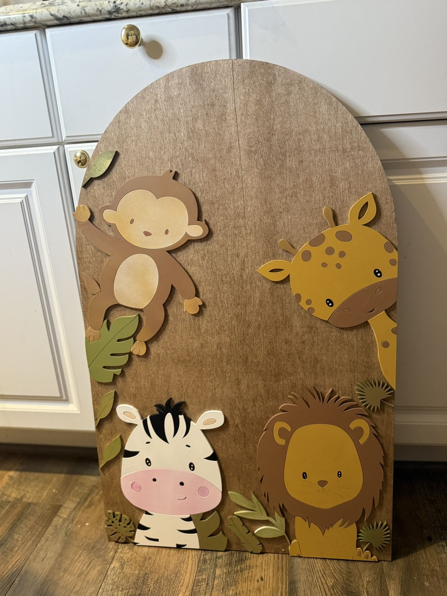 Safari Nursery Sign Hand Painted And Carved From Wood