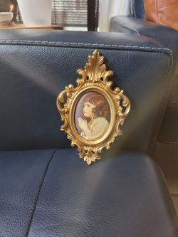 Princess art gold tone frame