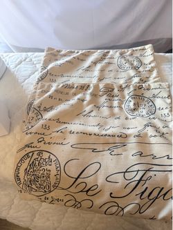 French Script Placemats Paris Style Set of 2