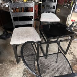 Chairs & Side Glass Table