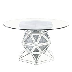 Gorgeous Mirrored Dining Table With Faux Crystals Brand New In Box Dining Chairs Sold Separately! Firm Price $1,040 Please NO Lowballing!!!