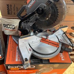 RIDGID 15 Amp 10 in. Corded Dual Bevel Miter Saw with LED Cut Line Indicator