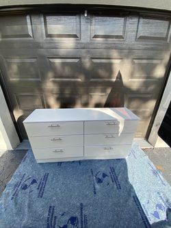 White 6-Drawer Double Dresser