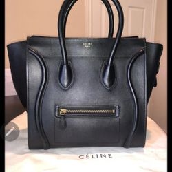  Celine
Luggage Leather Handbag AUTHENTIC 