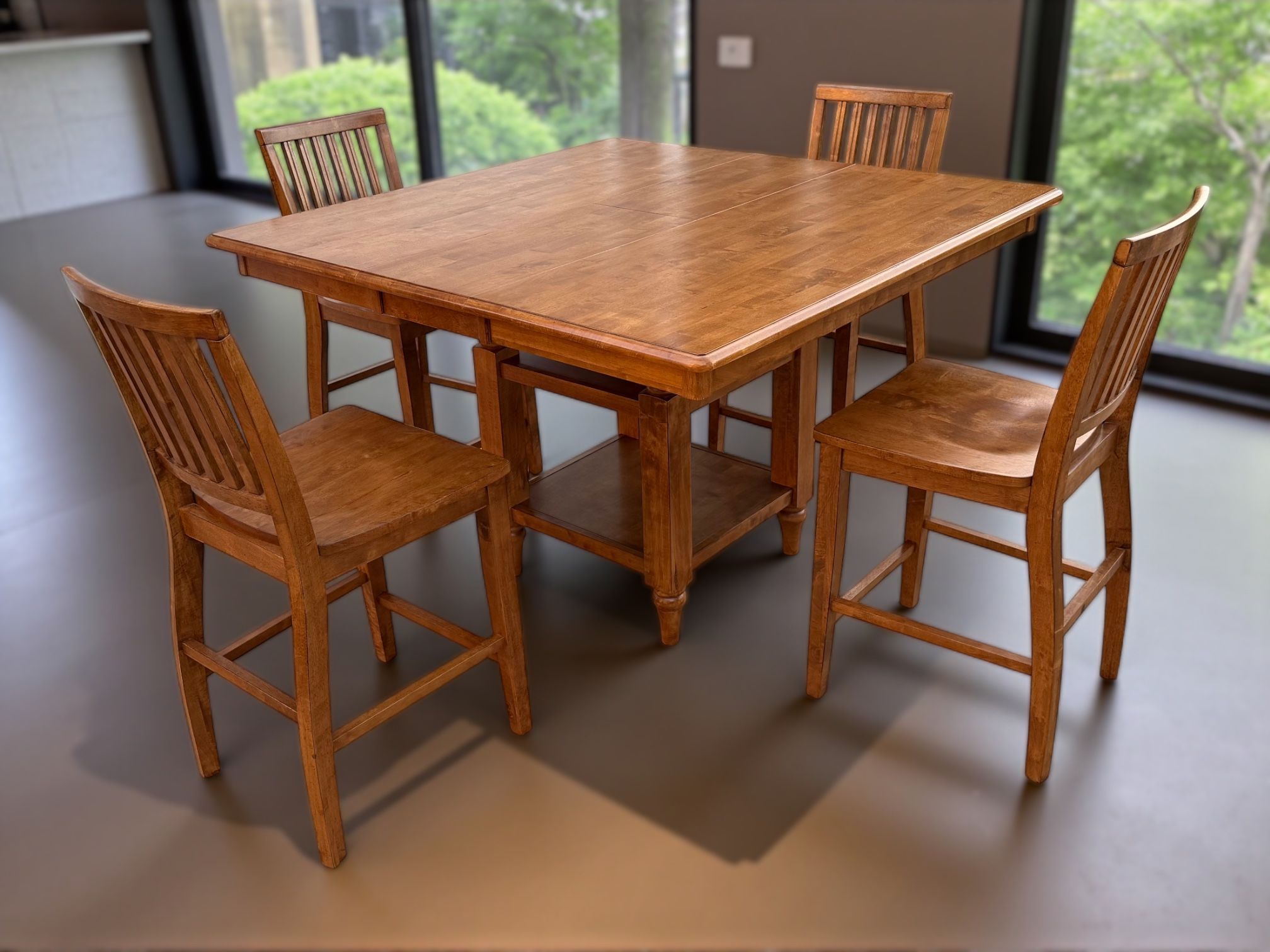 Jofran Furniture 544 Series Extending Dining Table & 4 Chairs Set