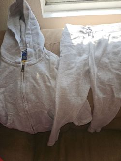 4T gray polo sweat suit