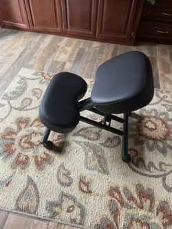 Ergonomic Kneeling Chair, Adjustable Stool for Home and Office - Improve Your Posture with an Angled Seat - Thick Comfortable Moulded Foam Cushions -