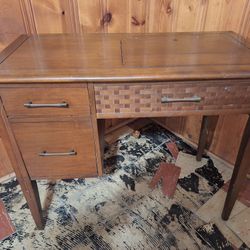 Sewing Machine Cabinet and Stool (Needs New Cover)