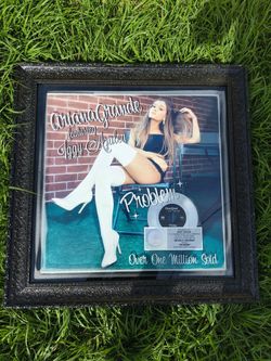 custom-made display celebrating the success of the song "Problem" by Ariana Grande featuring Iggy Azalea. 