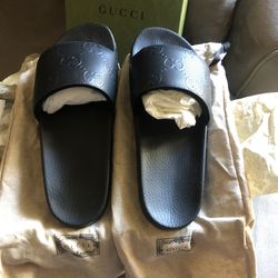 Gucci Mens GG Slide Demetra Black