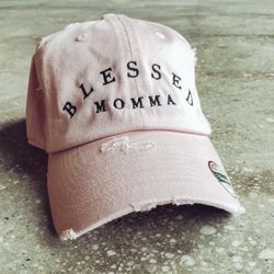 “Blessed Momma” pink hat. Brand new.