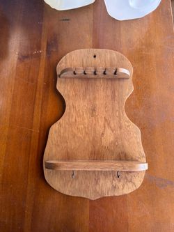 Vintage wooden shelf/ spoon rack