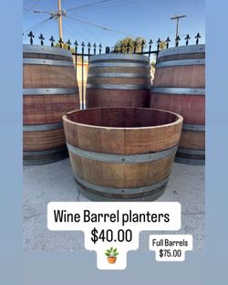 Wine Barrel Planters 🪴