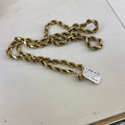 Rope Necklace 10k 95 Grams 