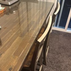 Kitchen Table W/ Glass Cover