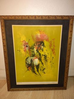 Hoi horse painting lithograph original and authentic