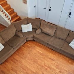 Ashley Furniture Corduroy Sectional – Excellent Condition!
