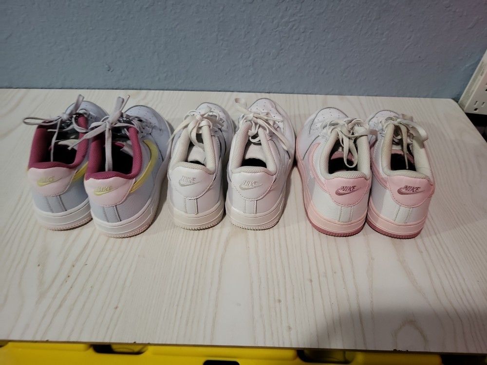 Gris Nike Air Force 1 Size 2.5 Lot Of 3