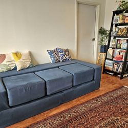 Modular Foam Sofa – Navy Blue, Used Condition(price Is Negotiable)