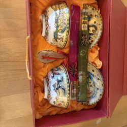Chinese Rice Bowl Gift Set For 2
