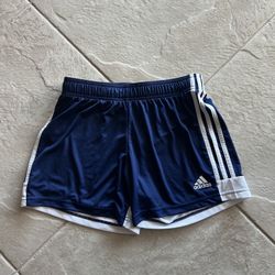 Junior girls, Adidas blue shorts