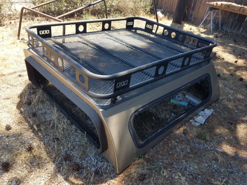 camper shell with roof rack for a 99 up Silverado 6 foot bed for Sale in  Fontana, CA - OfferUp