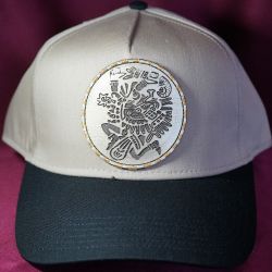 Baseball Cap with Leather Engraved Patch