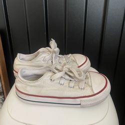White Converse For Toddler Size 7C 