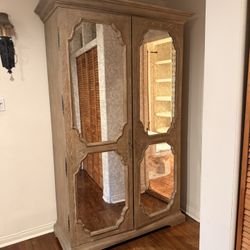Large Elegant Bernhardt Campania Armoire Wood Wardrobe Closet