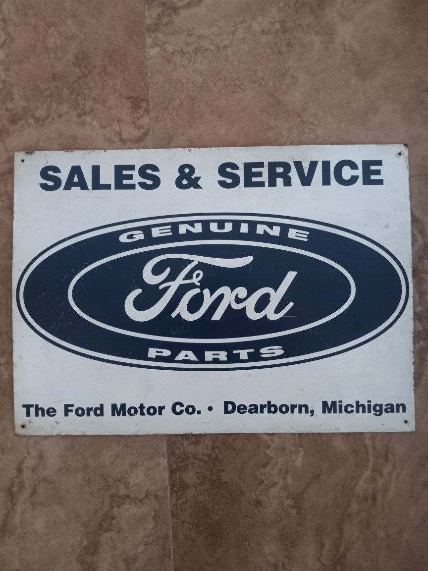 Vintage Ford Auto - Car Parts And Service Sign