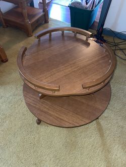 Round Wooden Colonial Table