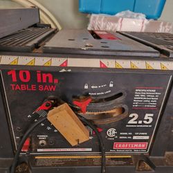 Craftsman 10 In Table Saw