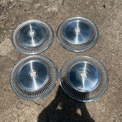 Vintage Set Of 4 Cadillac Eldorado Hubcaps 1(contact info removed)