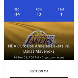 Los Angeles Lakers Vs Dallas Mavericks Friday November 28th