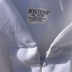 White graduation gown -Jostens
