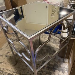 1 Mirror Top Side Table