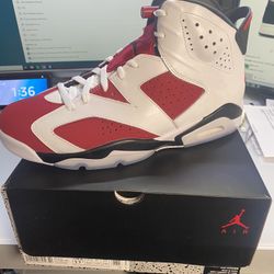 Jordan 6 Carmine Size 11.5 -$275