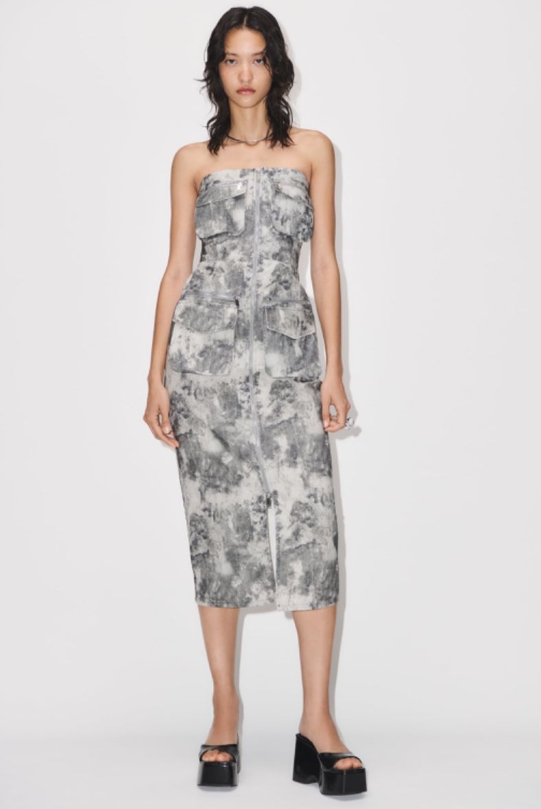 Strapless Midi Dress