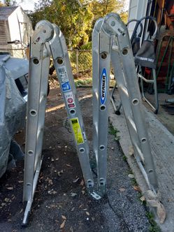 Werner 16' Aluminum 7-in-1 Industrial Folding Ladder 