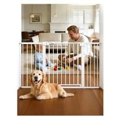 Babelio 29-55 Inch Extra Wide Baby/Dog Gate, PressGuard P7, Metal Auto Close, Pressure Mounted Pet