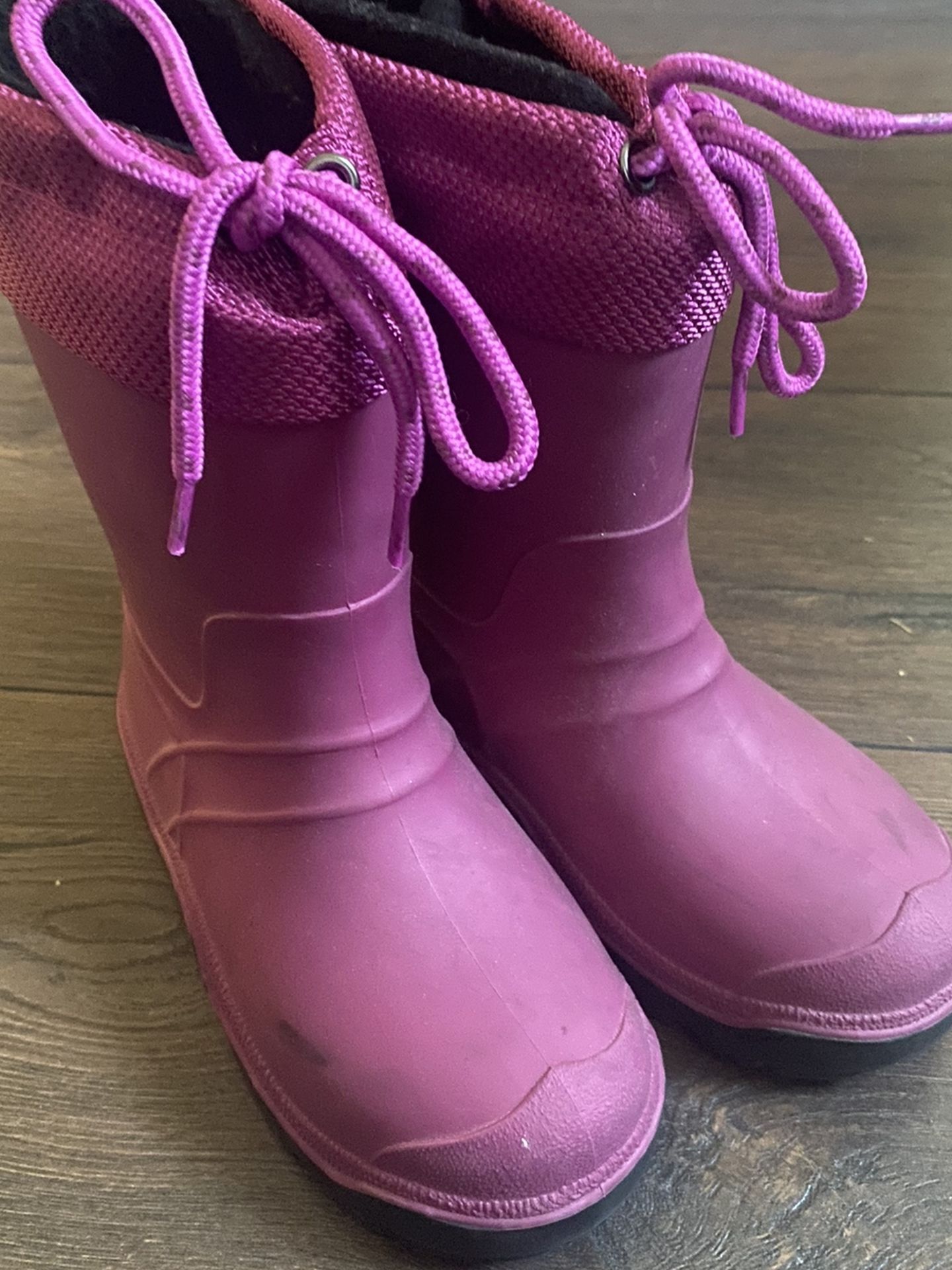 Little Girl Snow Rain Boots Sz 12