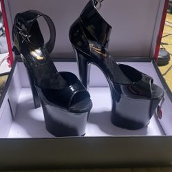 Black Stripper Shoes 