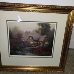 Country Cottage Picture And Frame 