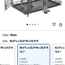 Double door/foldable dog crate