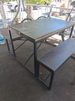 Table and benches