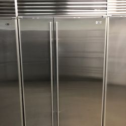 Sub Zero 48” Stainless Steel Side By Side Refrigerator 
